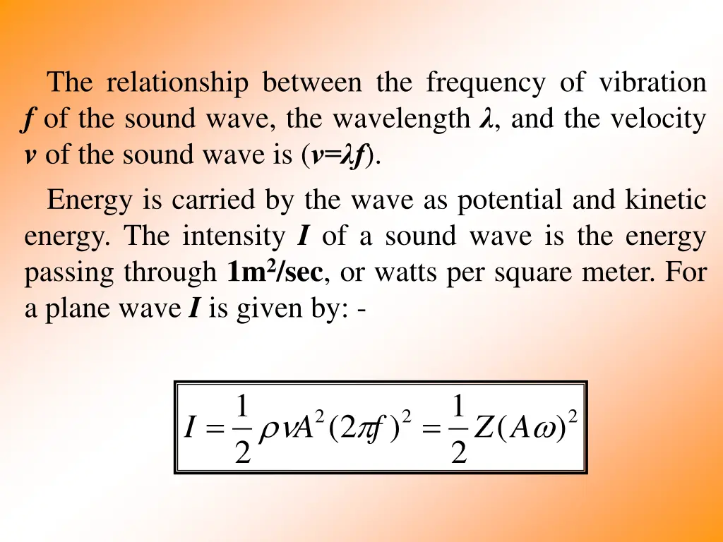 the relationship between the frequency