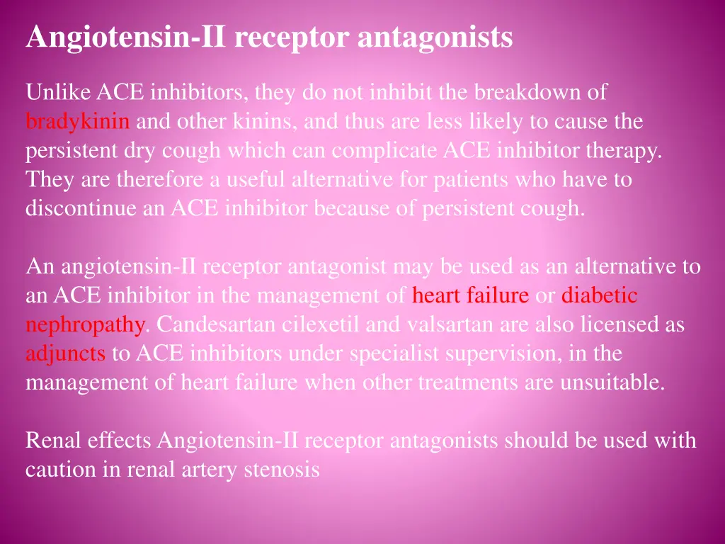angiotensin ii receptor antagonists