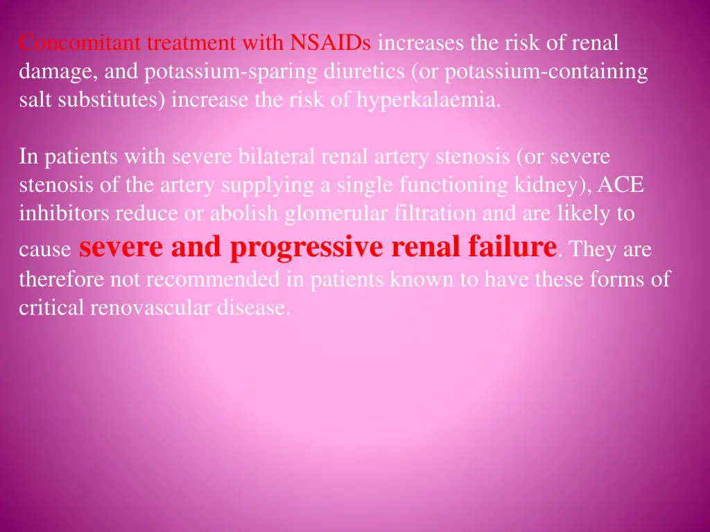 concomitant treatment with nsaids increases