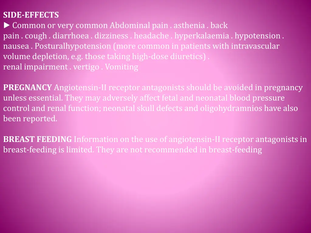side effects common or very common abdominal pain