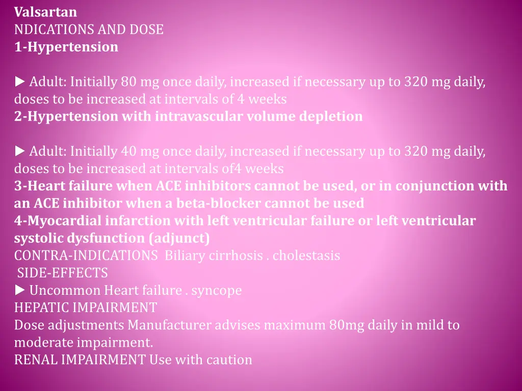 valsartan ndications and dose 1 hypertension