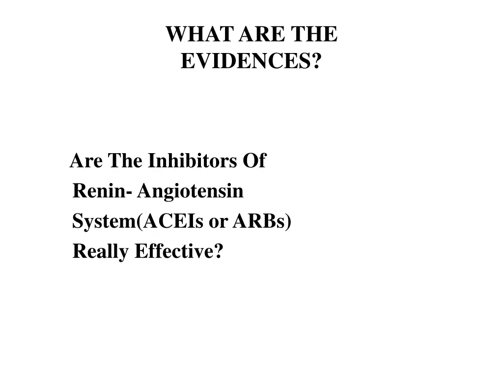what are the evidences