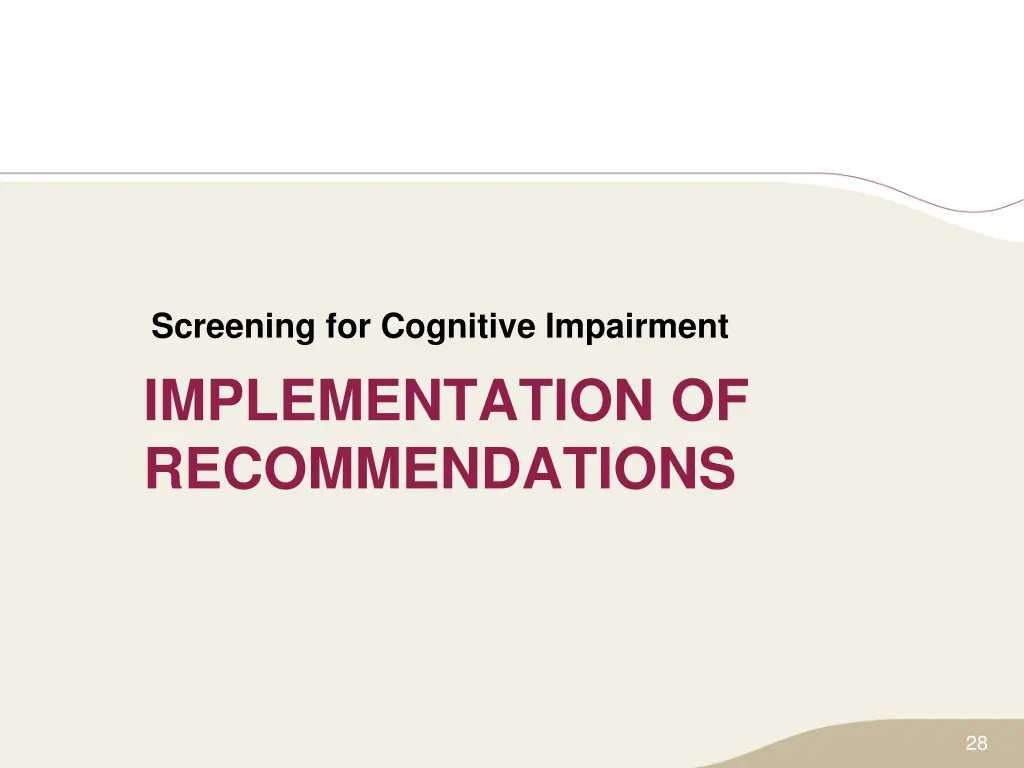 screening for cognitive impairment 4