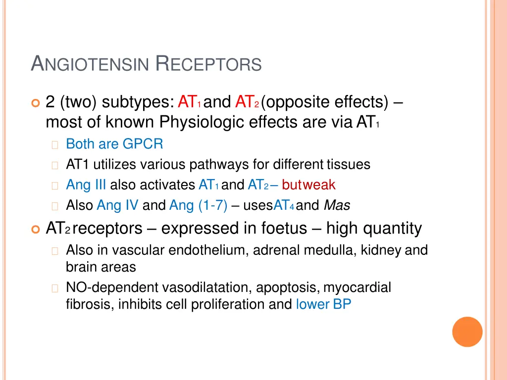 a ngiotensin r eceptors 1