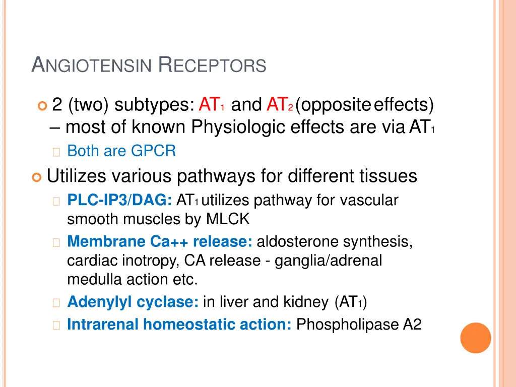 a ngiotensin r eceptors