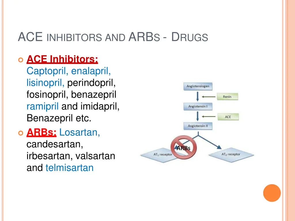 ace inhibitors and arb s d rugs
