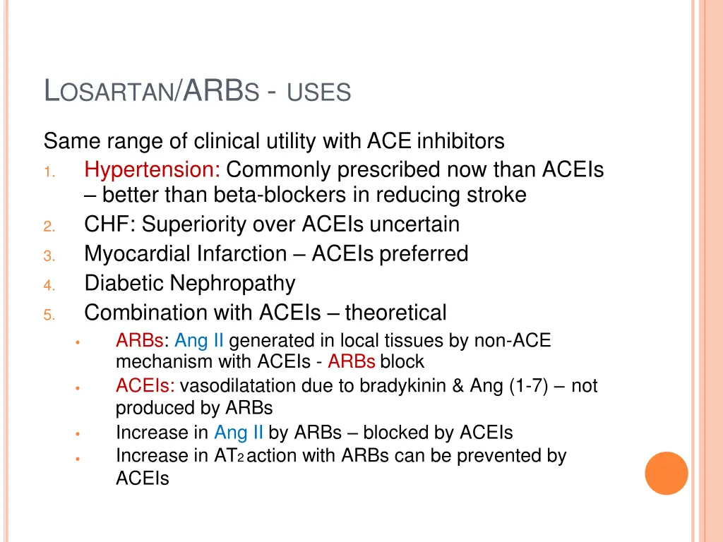 l osartan arb s uses