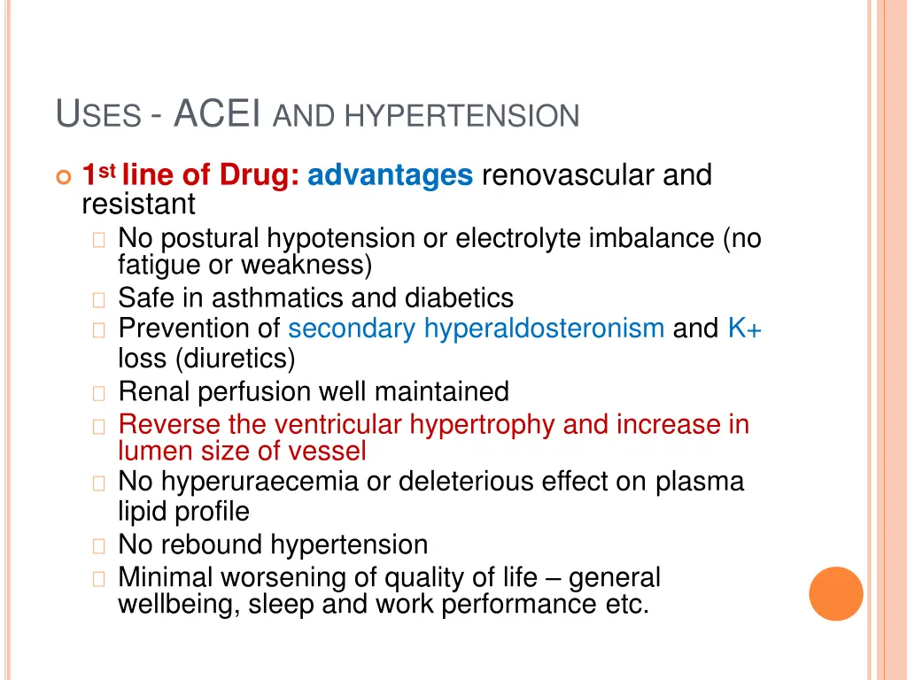 u ses acei and hypertension