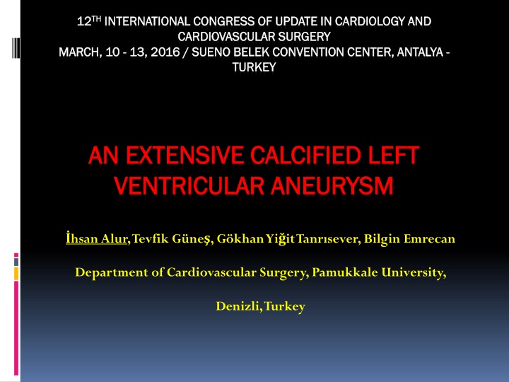 th international congress of update in cardiology
