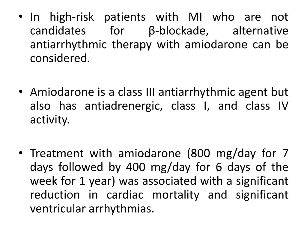 in high risk patients with