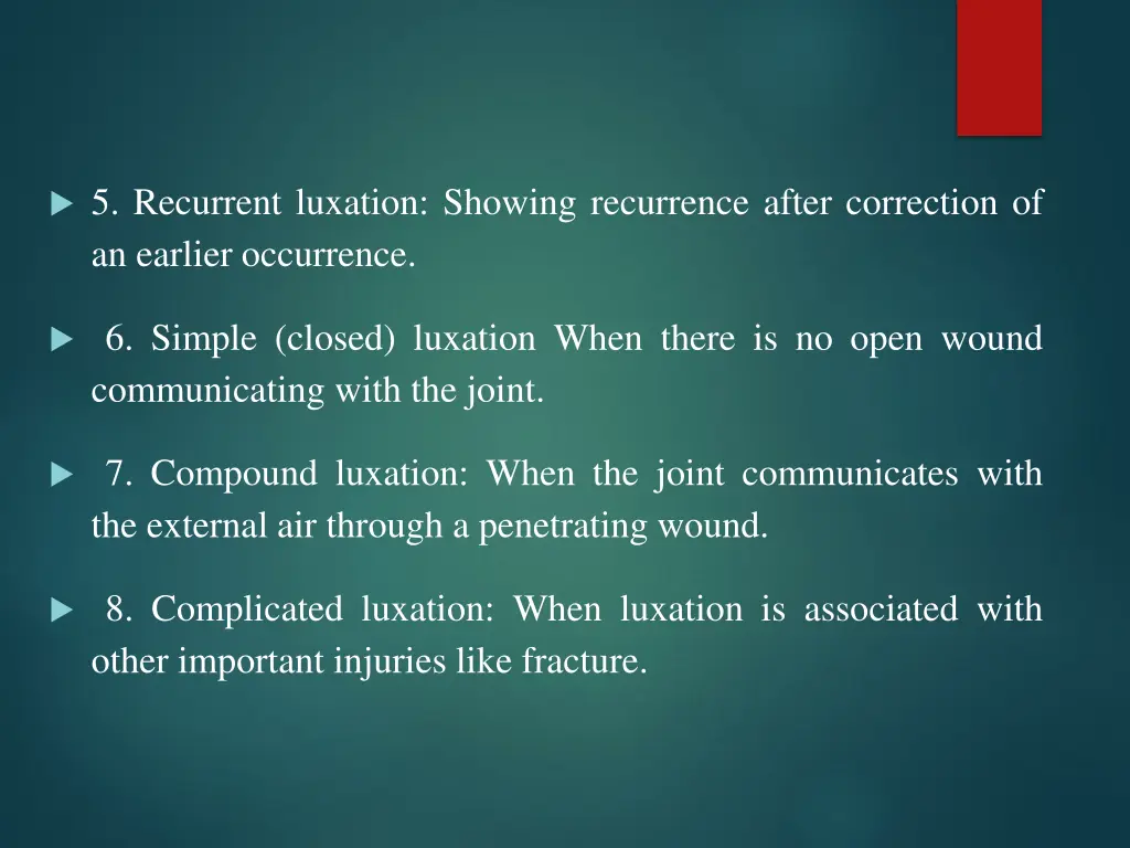 5 recurrent luxation showing recurrence after