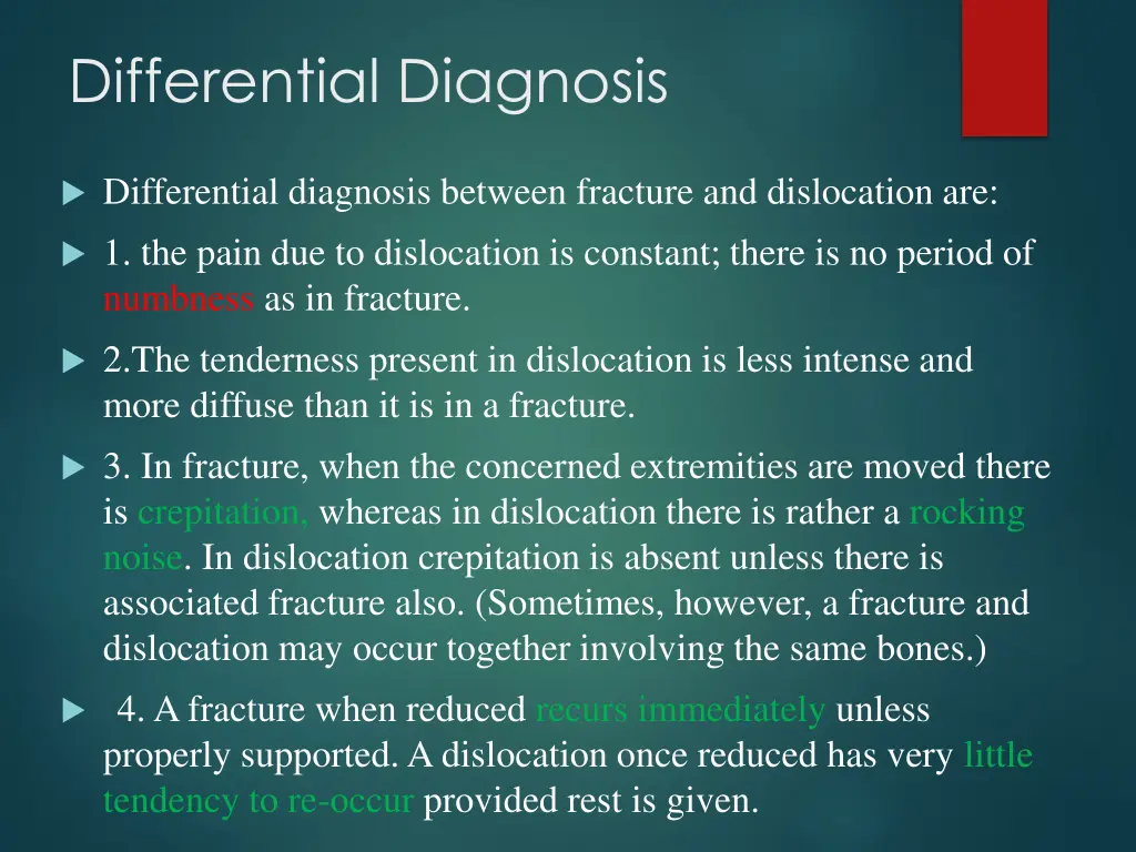 differential diagnosis