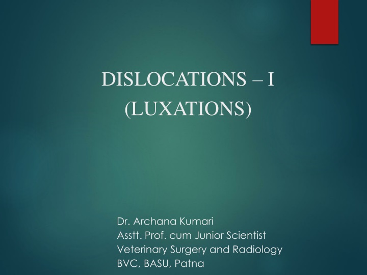 dislocations i luxations