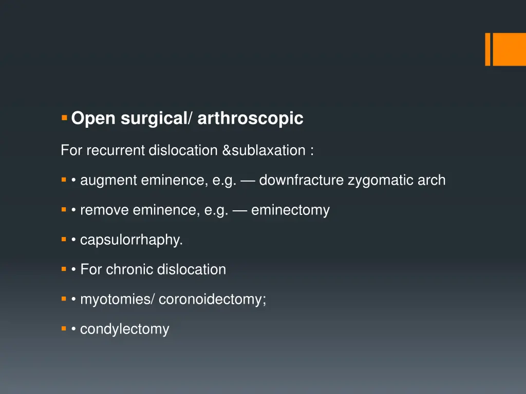 open surgical arthroscopic