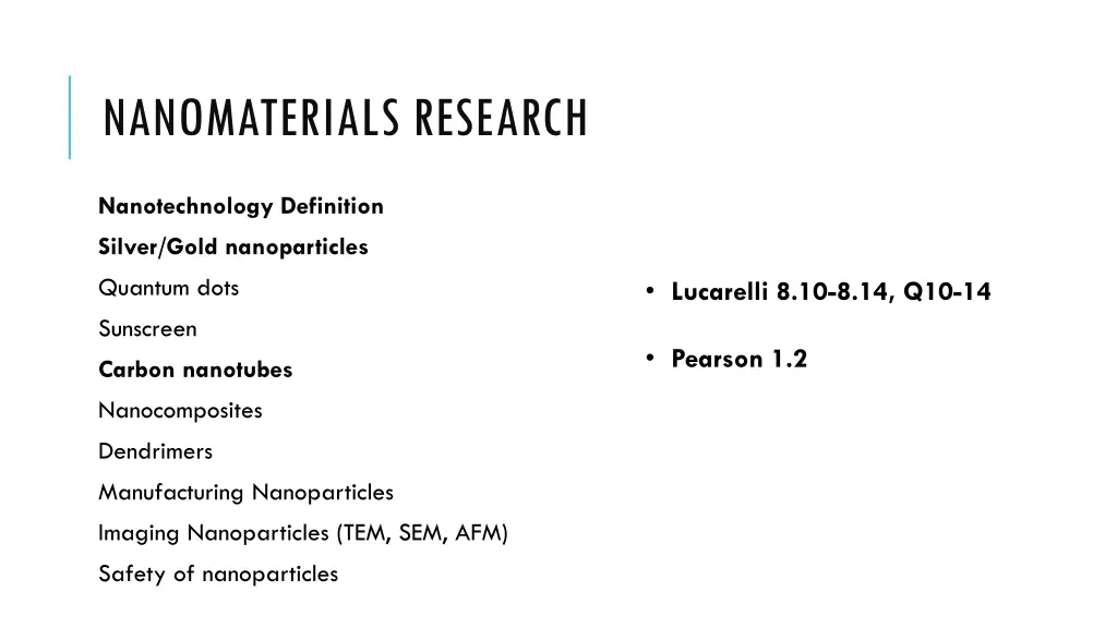 nanomaterials research