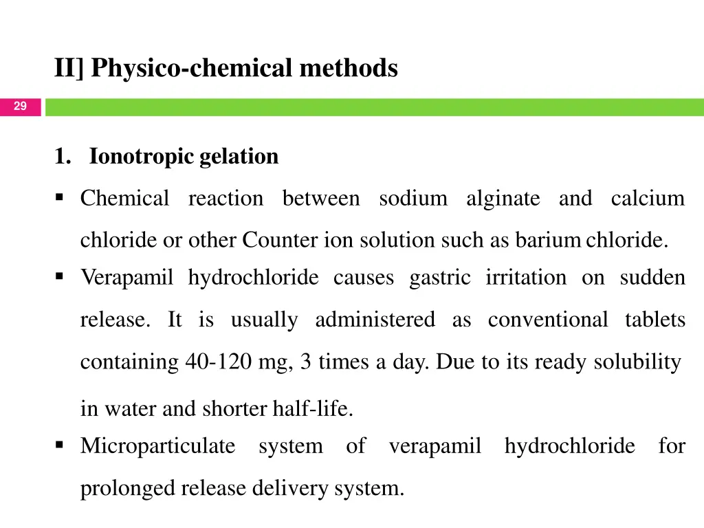 ii physico chemical methods