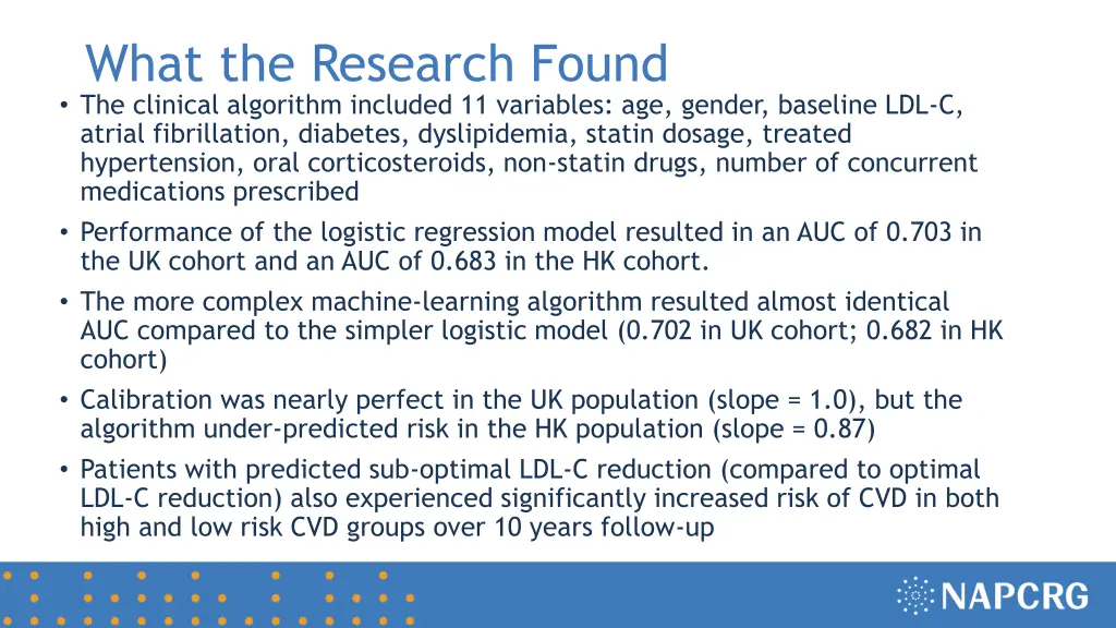what the research found the clinical algorithm