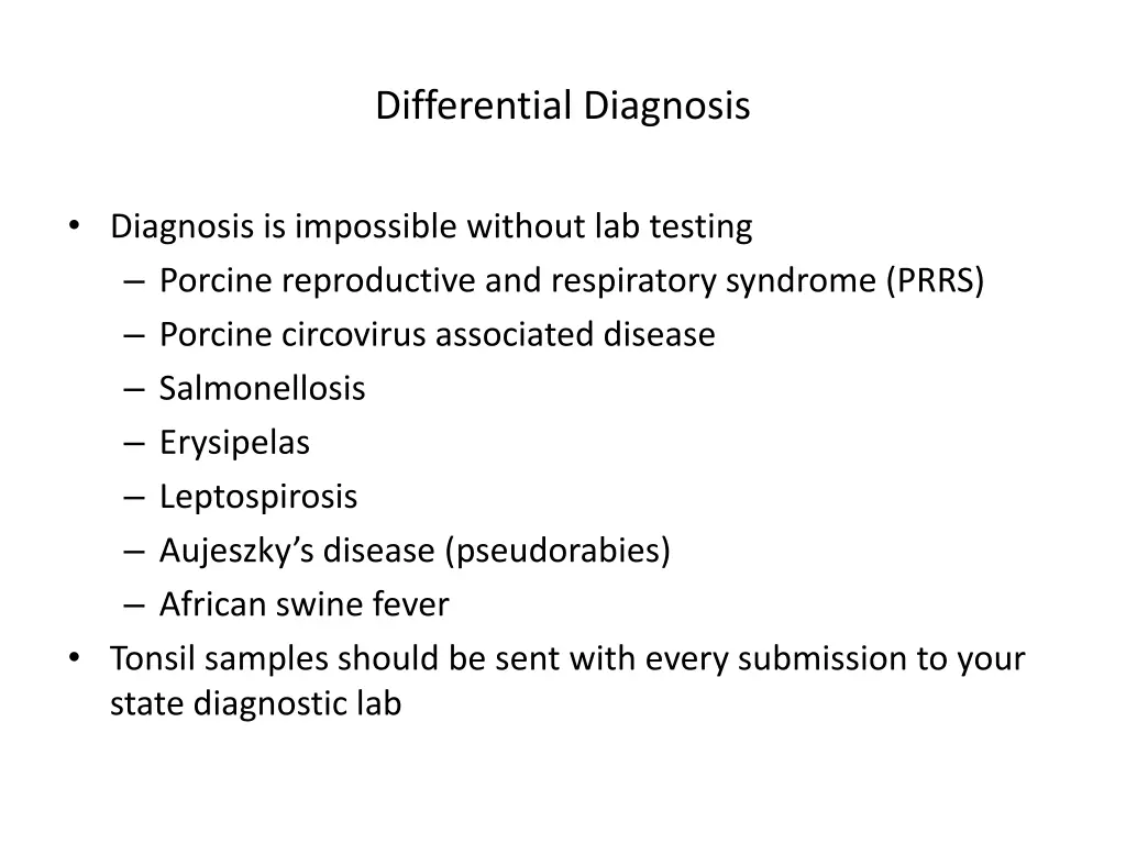 differential diagnosis