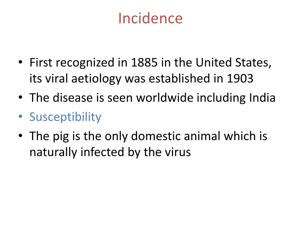 incidence