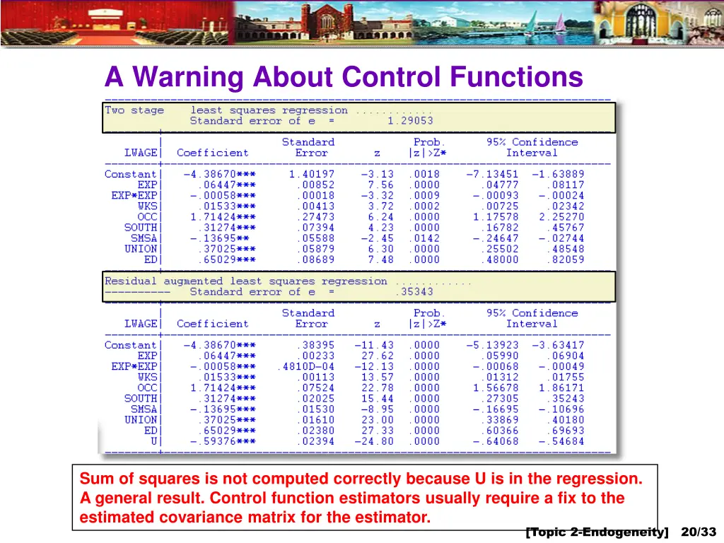 a warning about control functions