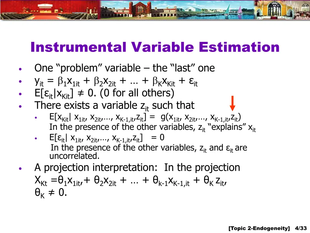 instrumental variable estimation one problem