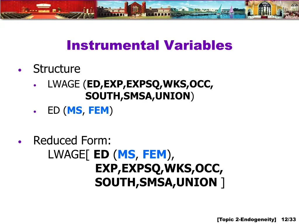 instrumental variables