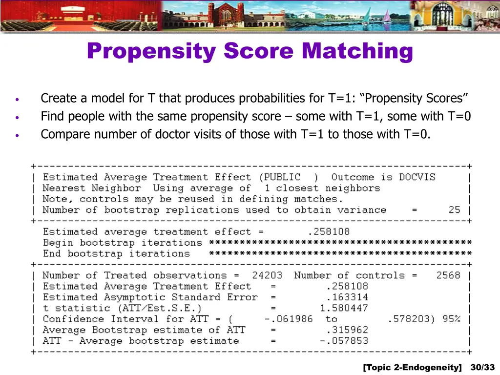 propensity score matching