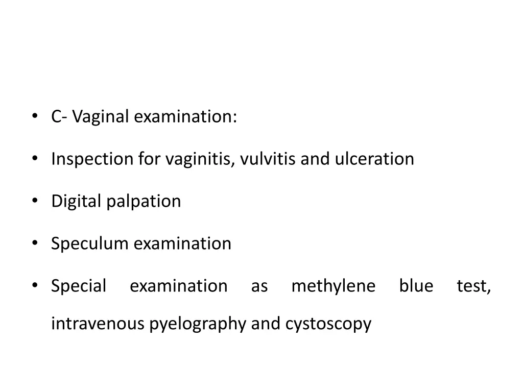 c vaginal examination