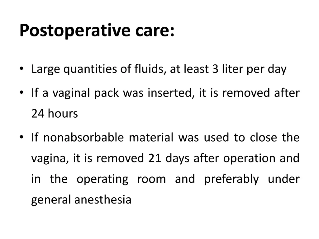 postoperative care 1