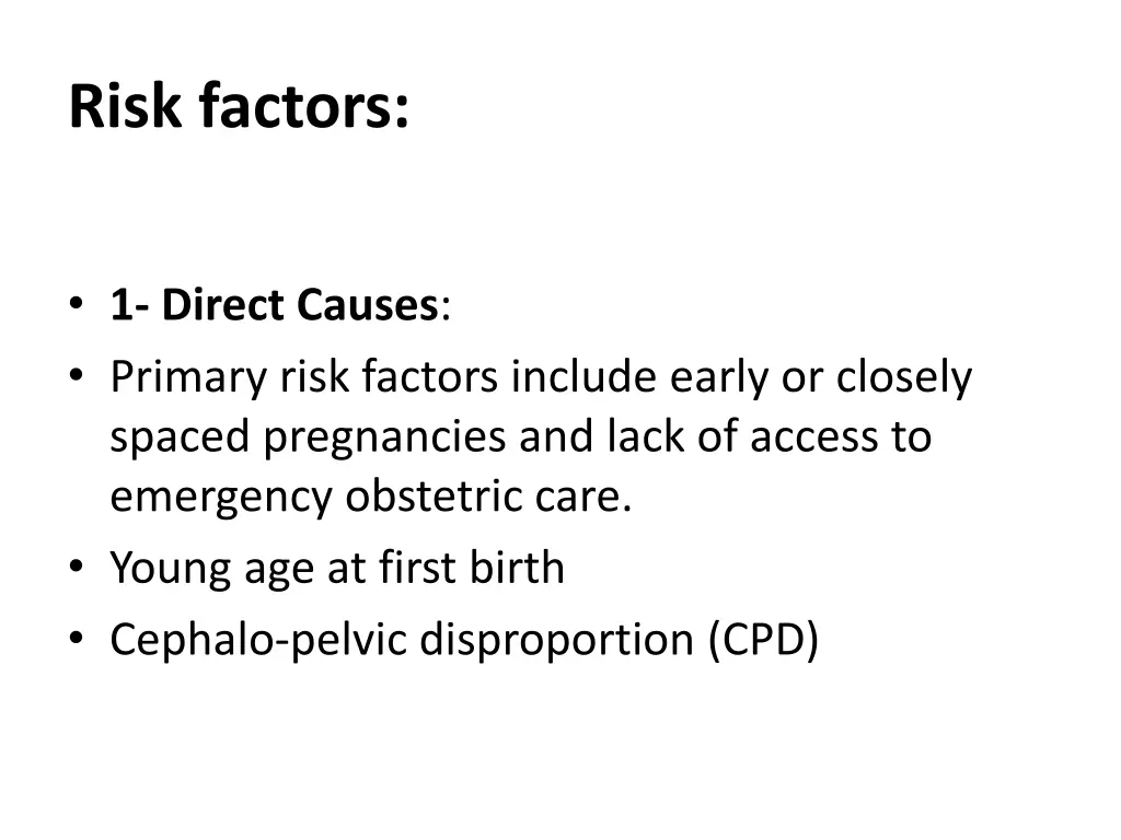 risk factors