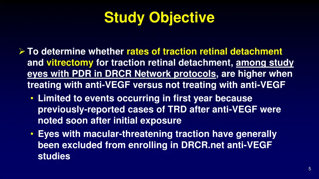 study objective