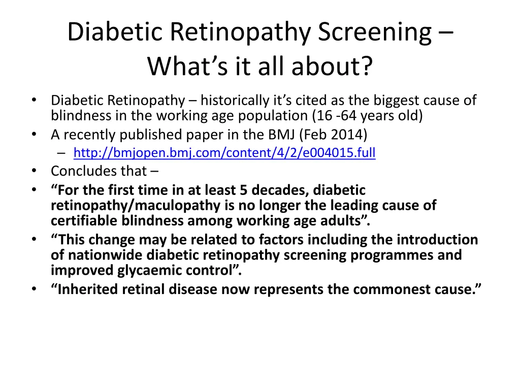 diabetic retinopathy screening what s it all about