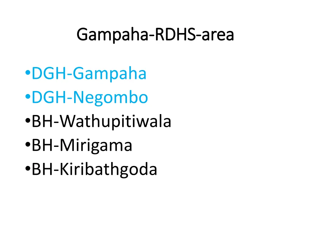 gampaha gampaha rdhs