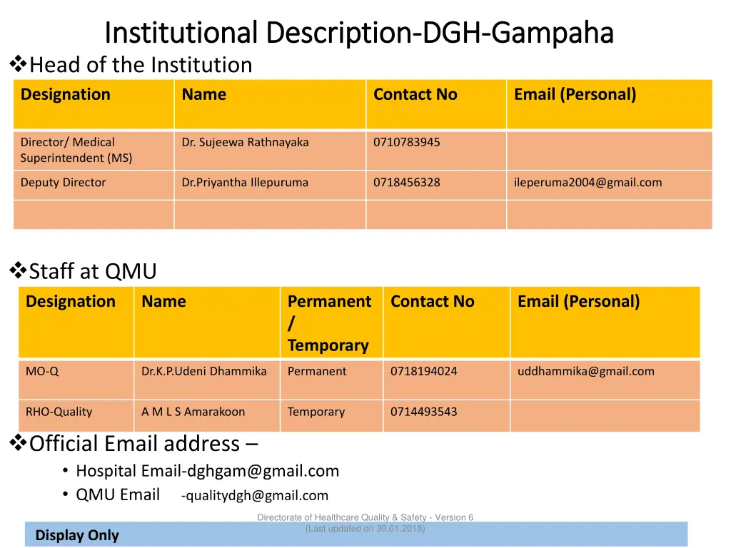 institutional description institutional
