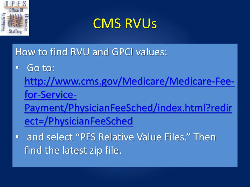cms rvus 1