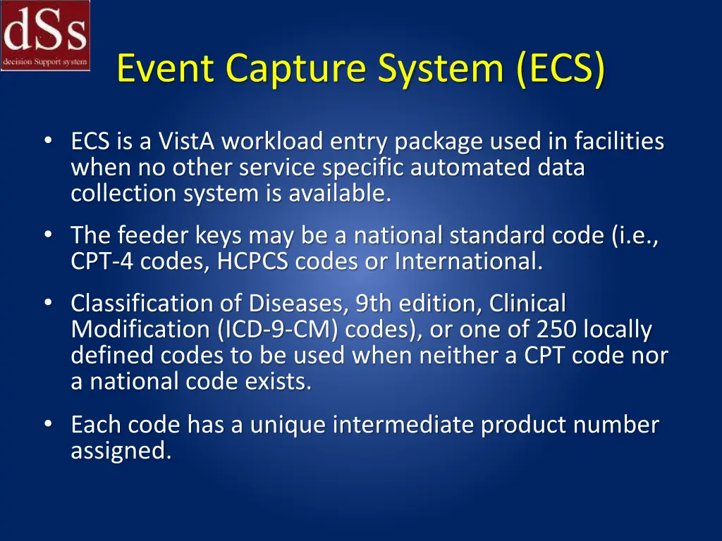 event capture system ecs