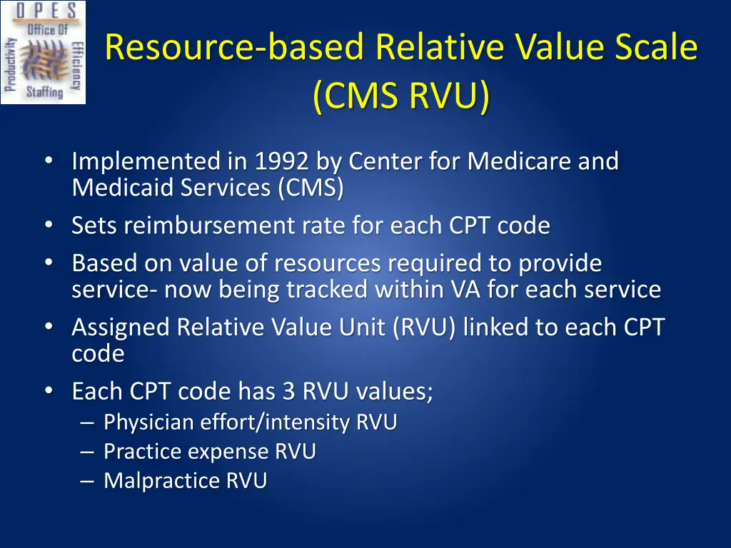 resource based relative value scale cms rvu