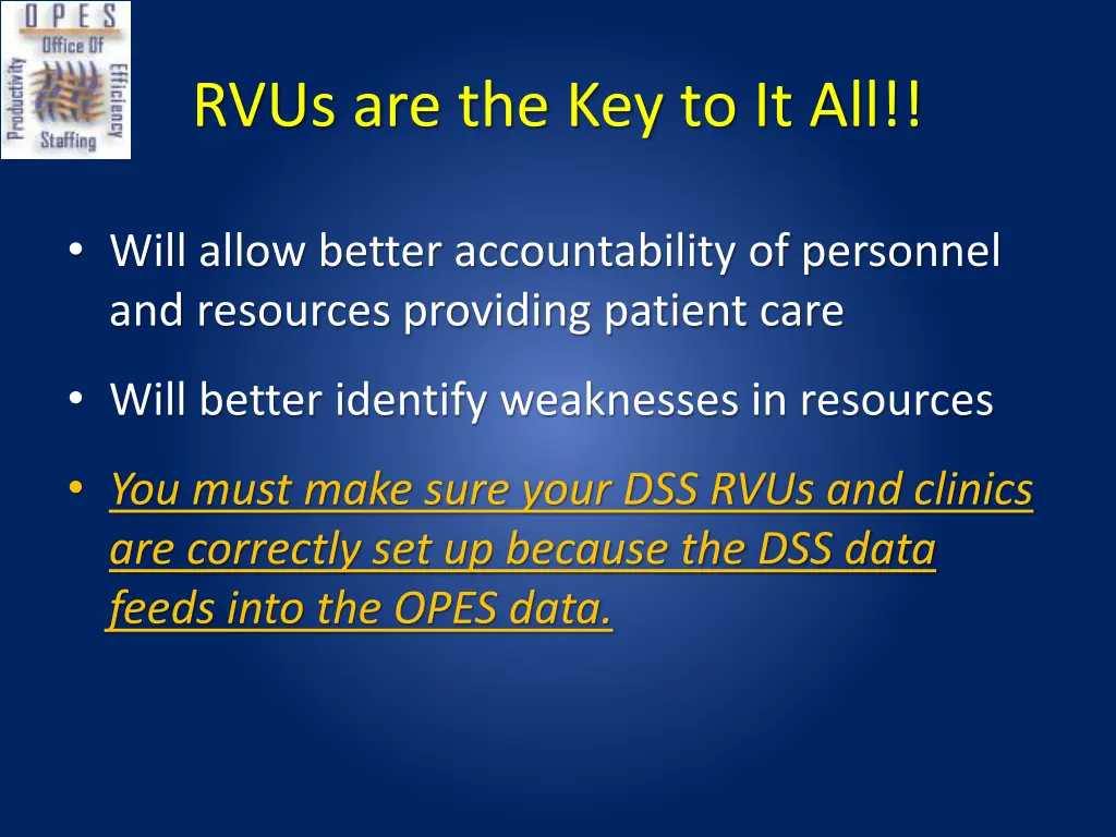 rvus are the key to it all