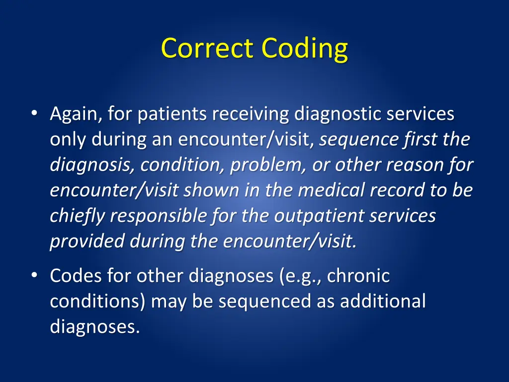 correct coding 1