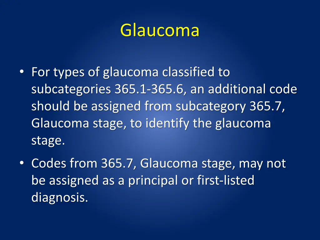 glaucoma