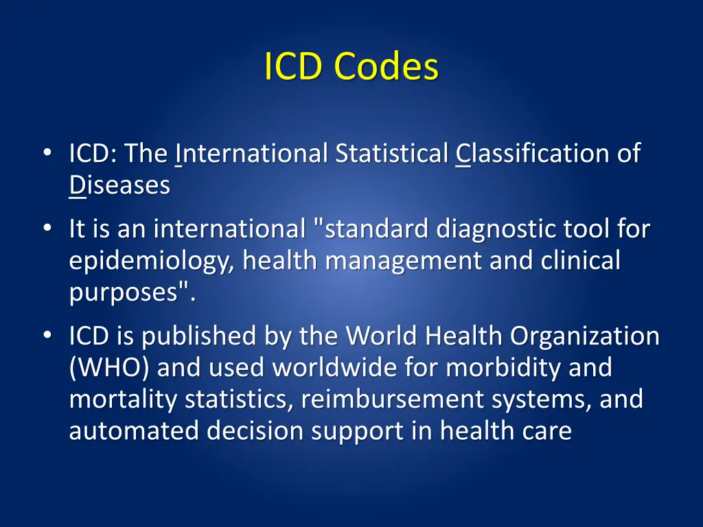 icd codes