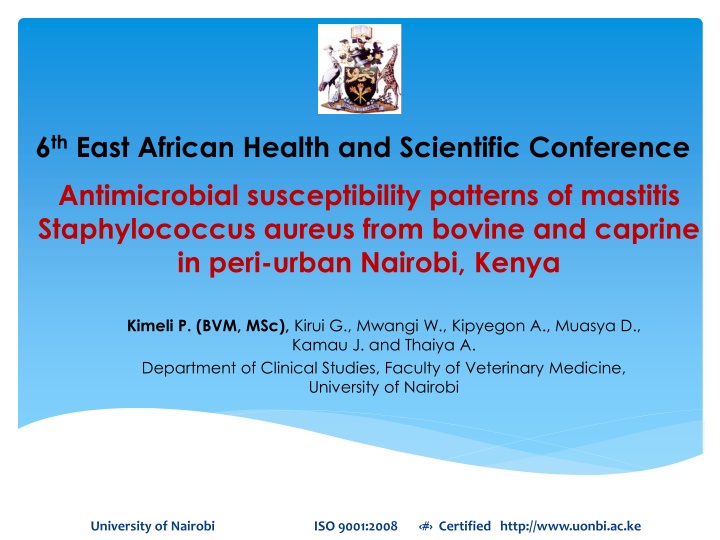 6 th east african health and scientific conference