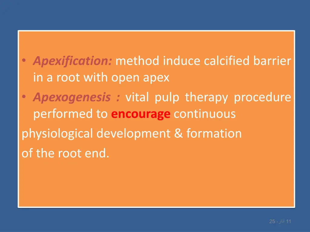 apexification method induce calcified barrier
