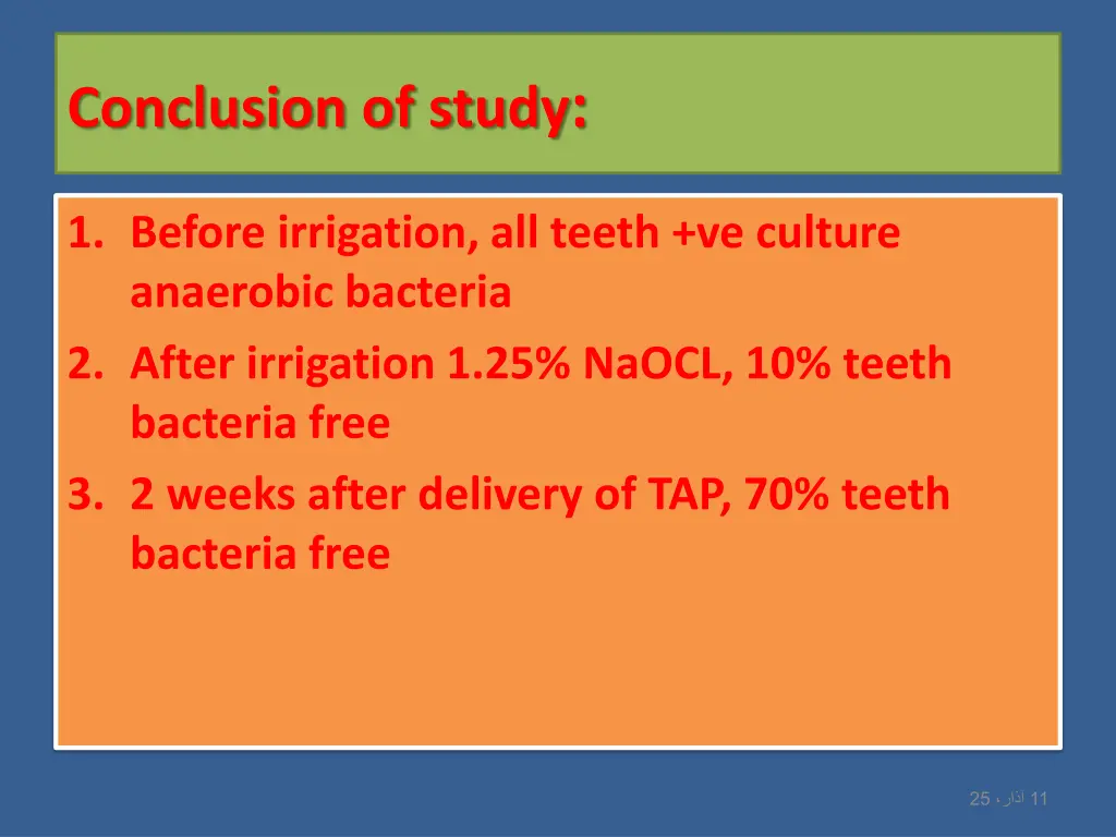 conclusion of study