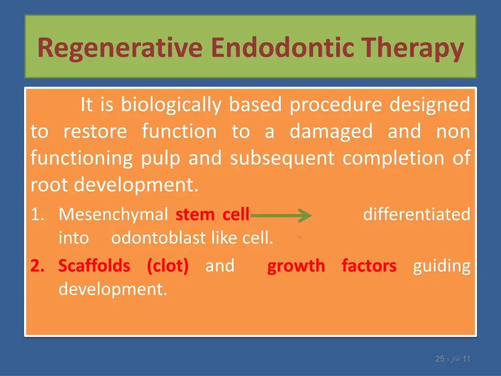 regenerative endodontic therapy