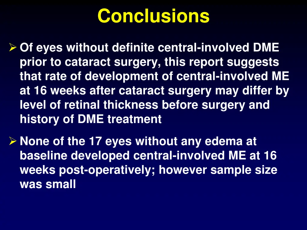 conclusions