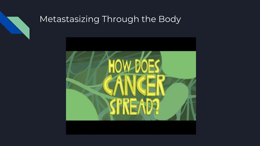 metastasizing through the body