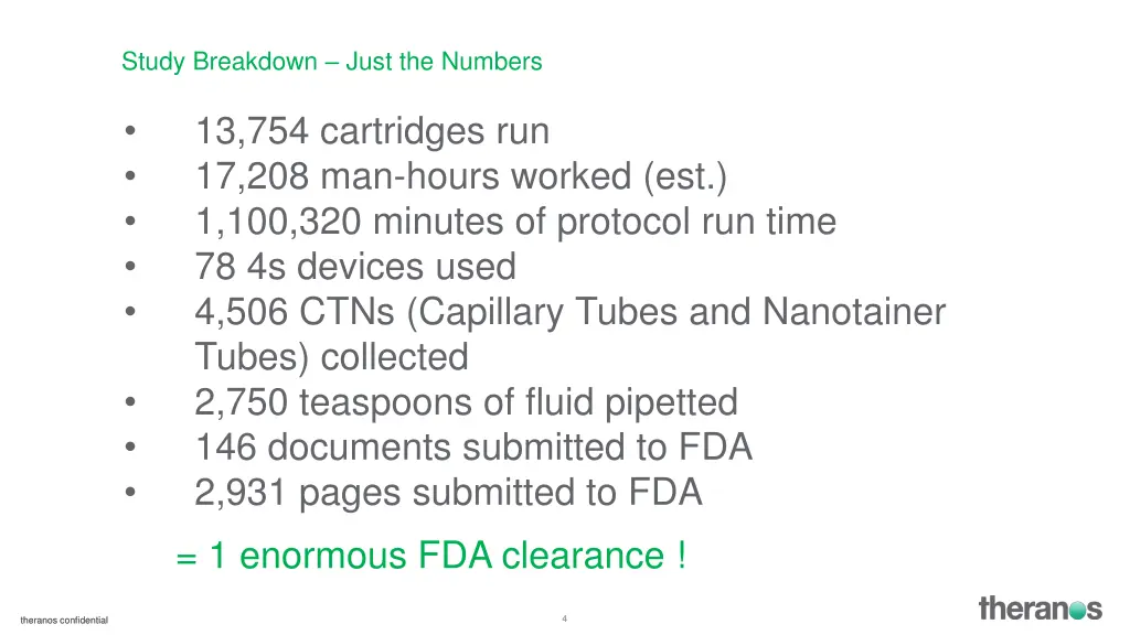 study breakdown just the numbers