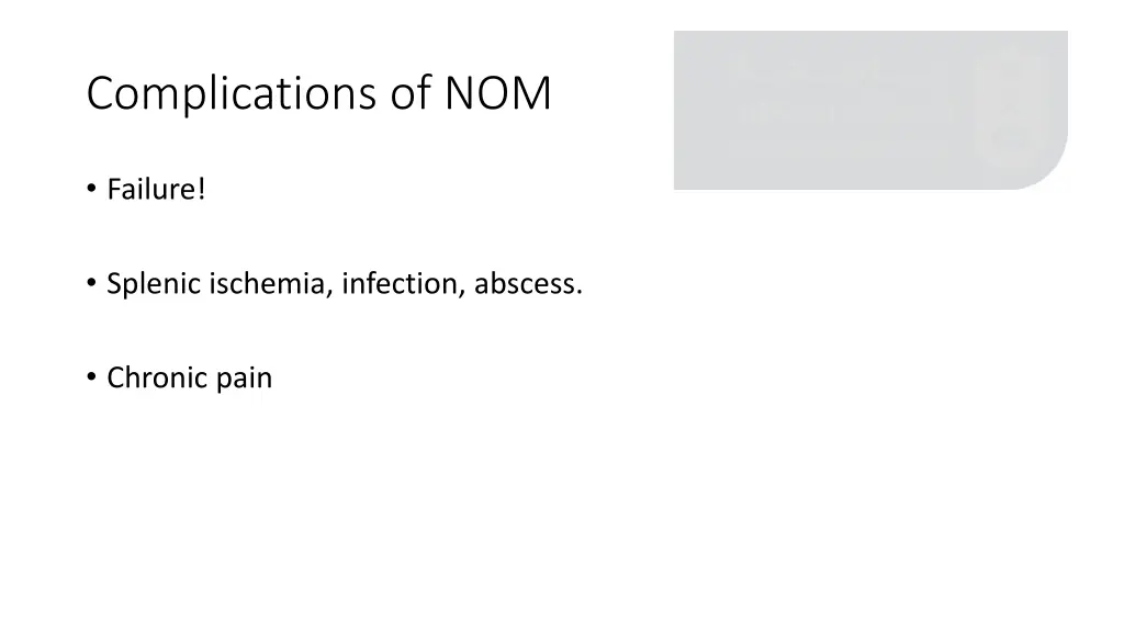 complications of nom