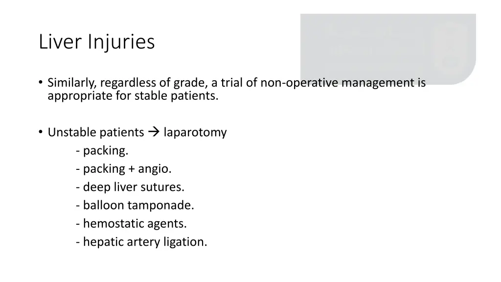liver injuries